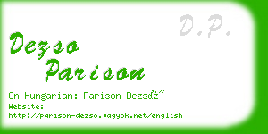 dezso parison business card